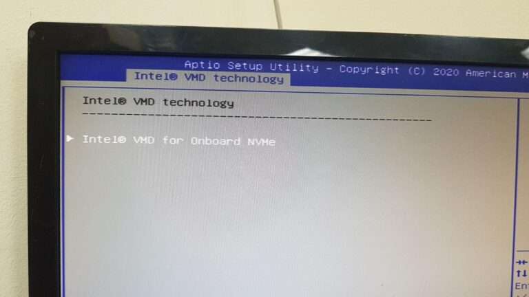 Intel VMD for Onboard NVMe